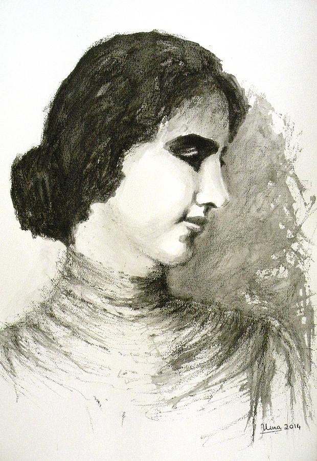 620x900 Helen Keller Drawing By Uma Krishnamoorthy - Sketch Of Helen Keller
