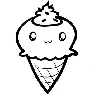 302x302 How To Draw How To Draw An Ice Cream, Ice Cream - Sketch Of Ice Cream