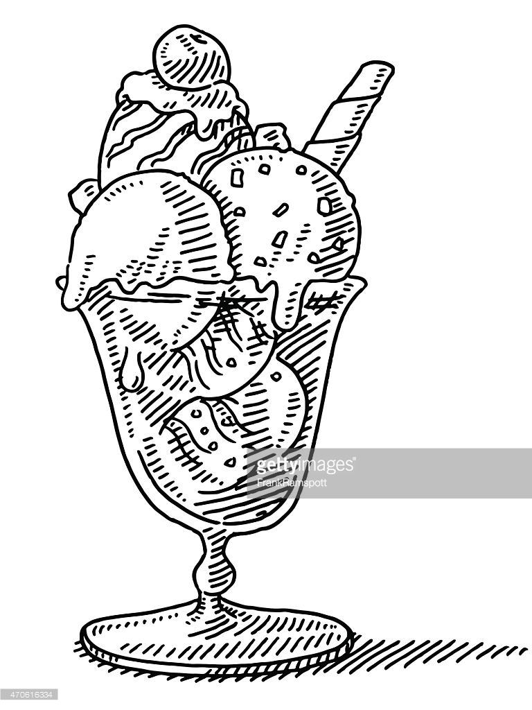 768x1024 Sketch Clipart Ice Cream Free Collection Download And Share - Sketch Of Ice Cream