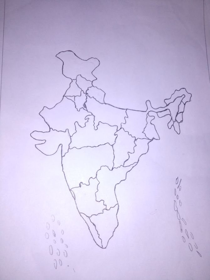 670x893 How To Draw The Map Of India (With Pictures) - Sketch Of India