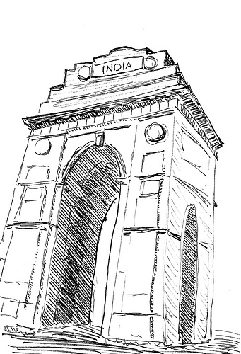 341x500 Urban Sketchers Washington Dc Delhi - Sketch Of India