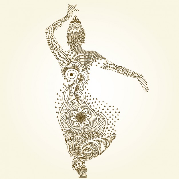 626x626 India Vectors, Photos And Psd Files Free Download - Sketch Of Indian Dancers