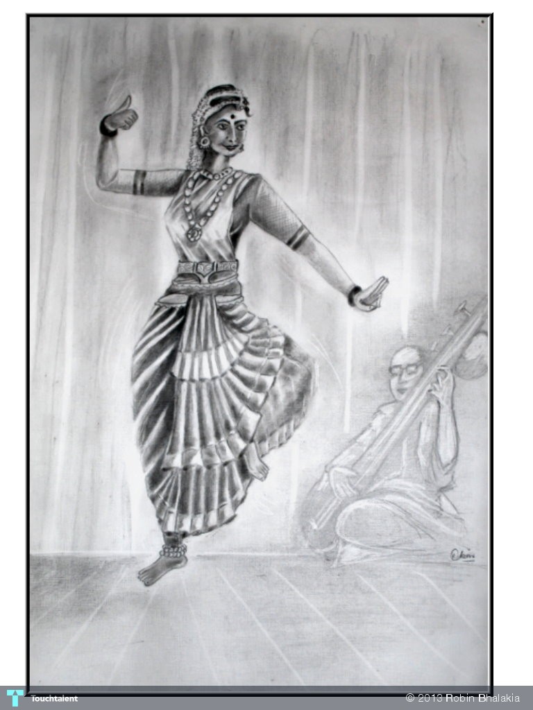 768x1024 Indian Dancer - Sketch Of Indian Dancers