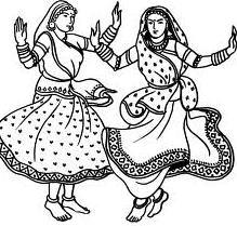 219x209 Indian Classical Dance Forms About Folk Dance Styles Dancing - Sketch Of Indian Dancers
