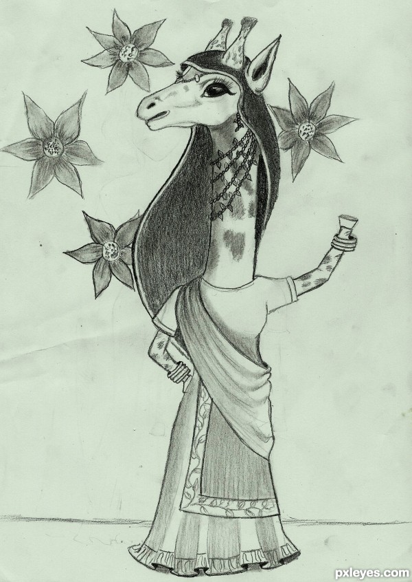 600x846 Indian Dance Picture, By Alwani For Dancing Animals Drawing - Sketch Of Indian Dancers
