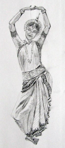 Sketch Of Indian Dancers at PaintingValley.com | Explore collection of ...