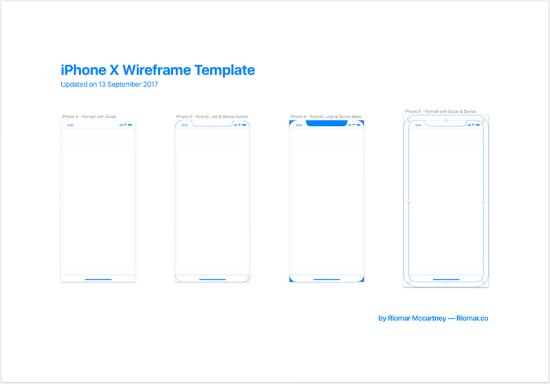 800x558 Iphone X Wireframe With Ios 11 Guides Free Sketch - Sketch Of Iphone