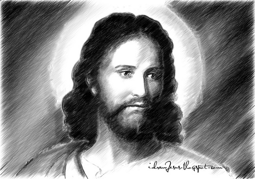 500x352 Jc03 - Sketch Of Jesus Christ In Pencil