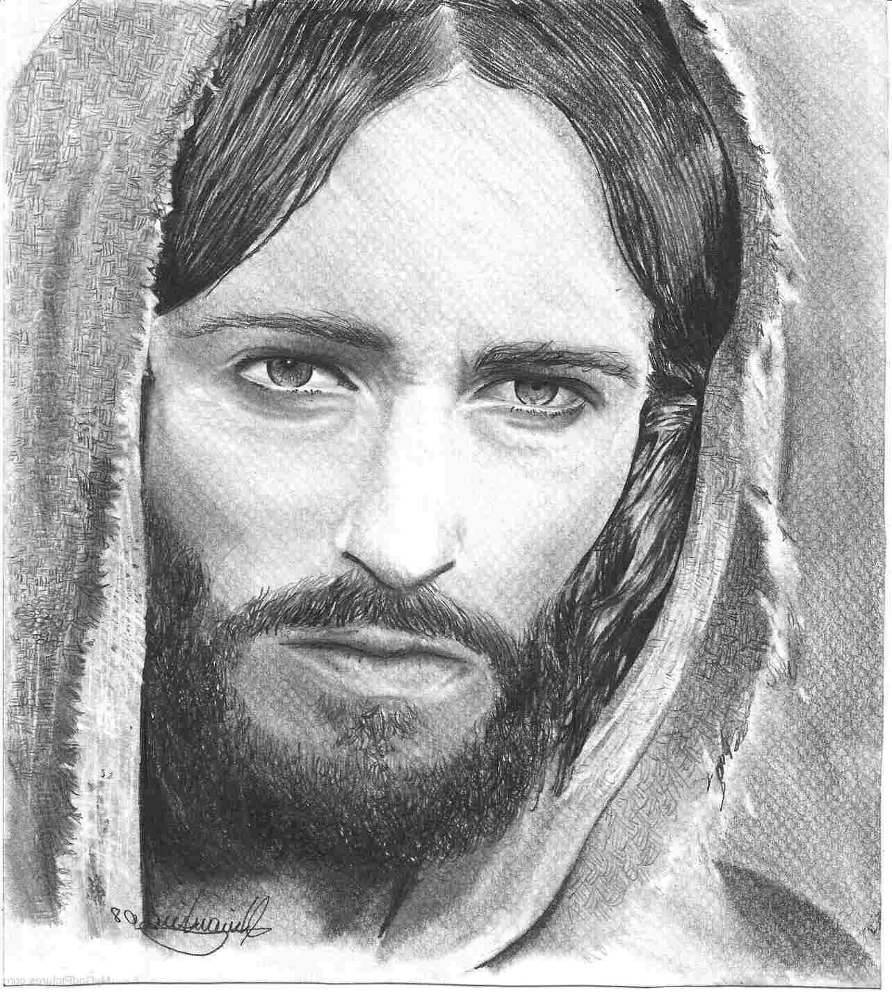 1283x1428 Jesus Christ Draw - Sketch Of Jesus Christ In Pencil