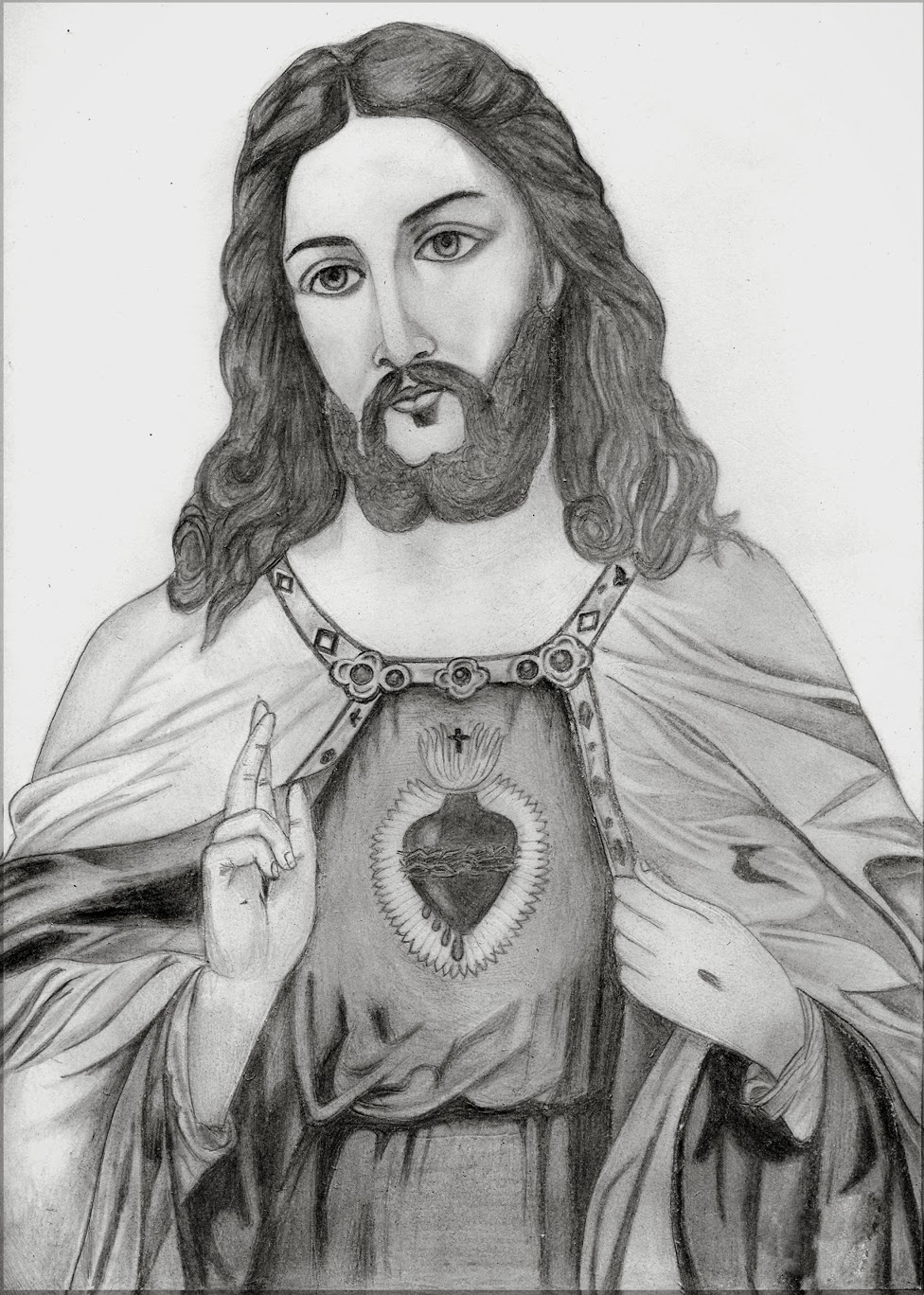 976x1368 Lord Jesus Pencil Sketch Pencil Sketches Of Jesus Christ - Sketch Of Jesus Christ In Pencil
