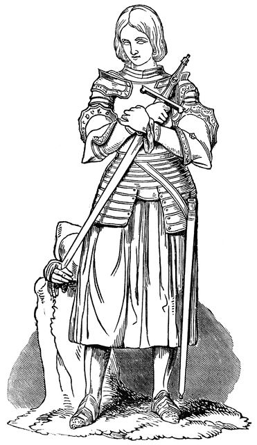 371x640 Joan Of Arc Clipart Etc - Sketch Of Joan Of Arc