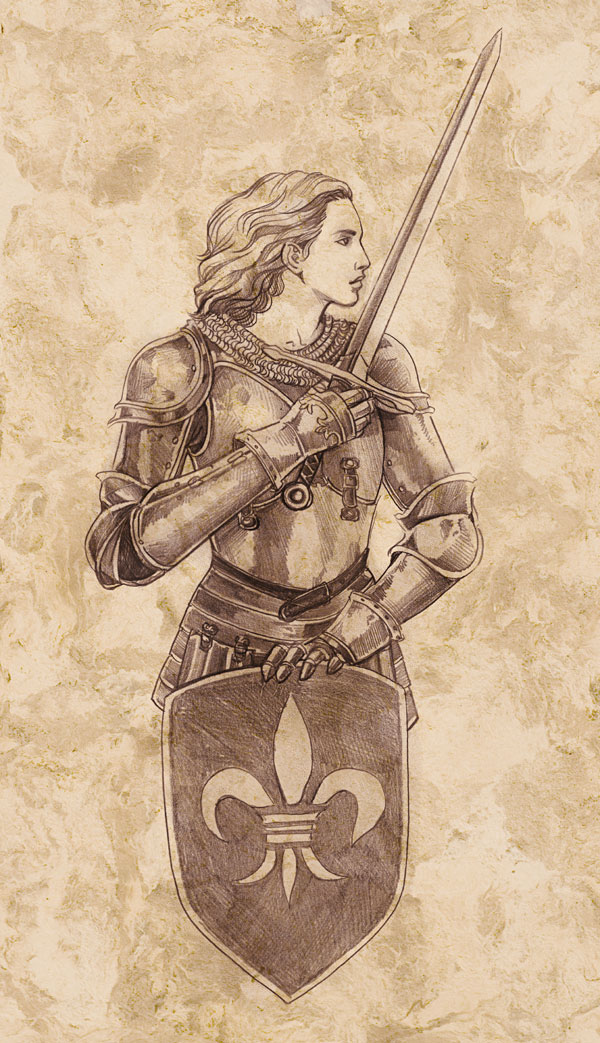 Sketch Of Joan Of Arc at PaintingValley.com | Explore collection of ...