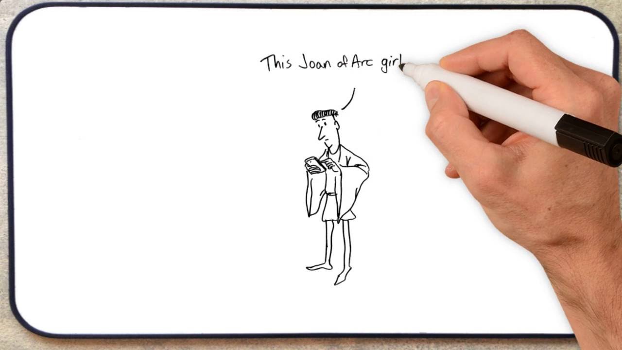 1280x720 Whiteboard Video Cartoonanimation For Saint Joan Of Arc Day - Sketch Of Joan Of Arc