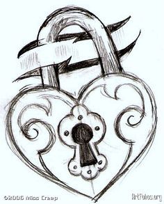 236x293 Key And Lock Drawings This Is Just A Sketch For A Simple Tattoo - Sketch Of Key