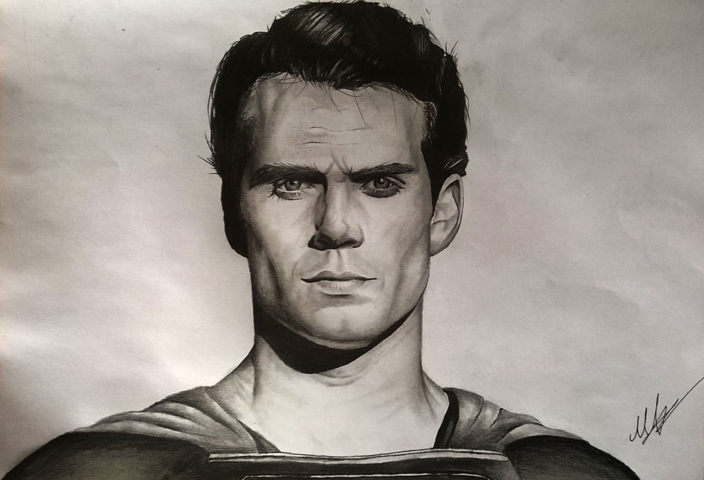 1024x698 Man Of Steel Pencil Drawing ( Superman Realistic ) By Aforarts On - Sketch Of Man