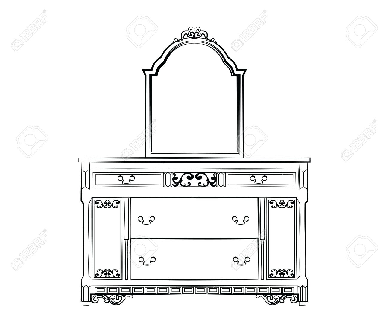 1300x1114 Mirror Clipart Sketch 11 - Sketch Of Mirror