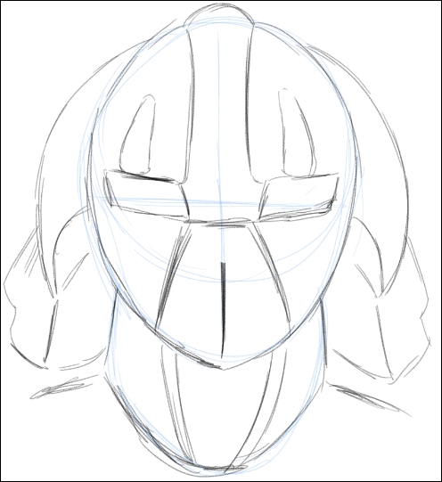 496x541 Using Symmetry Ruler - Sketch Of Mirror