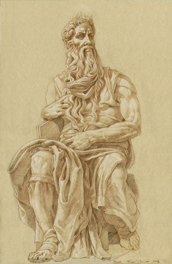 600x922 Moses - Sketch Of Moses