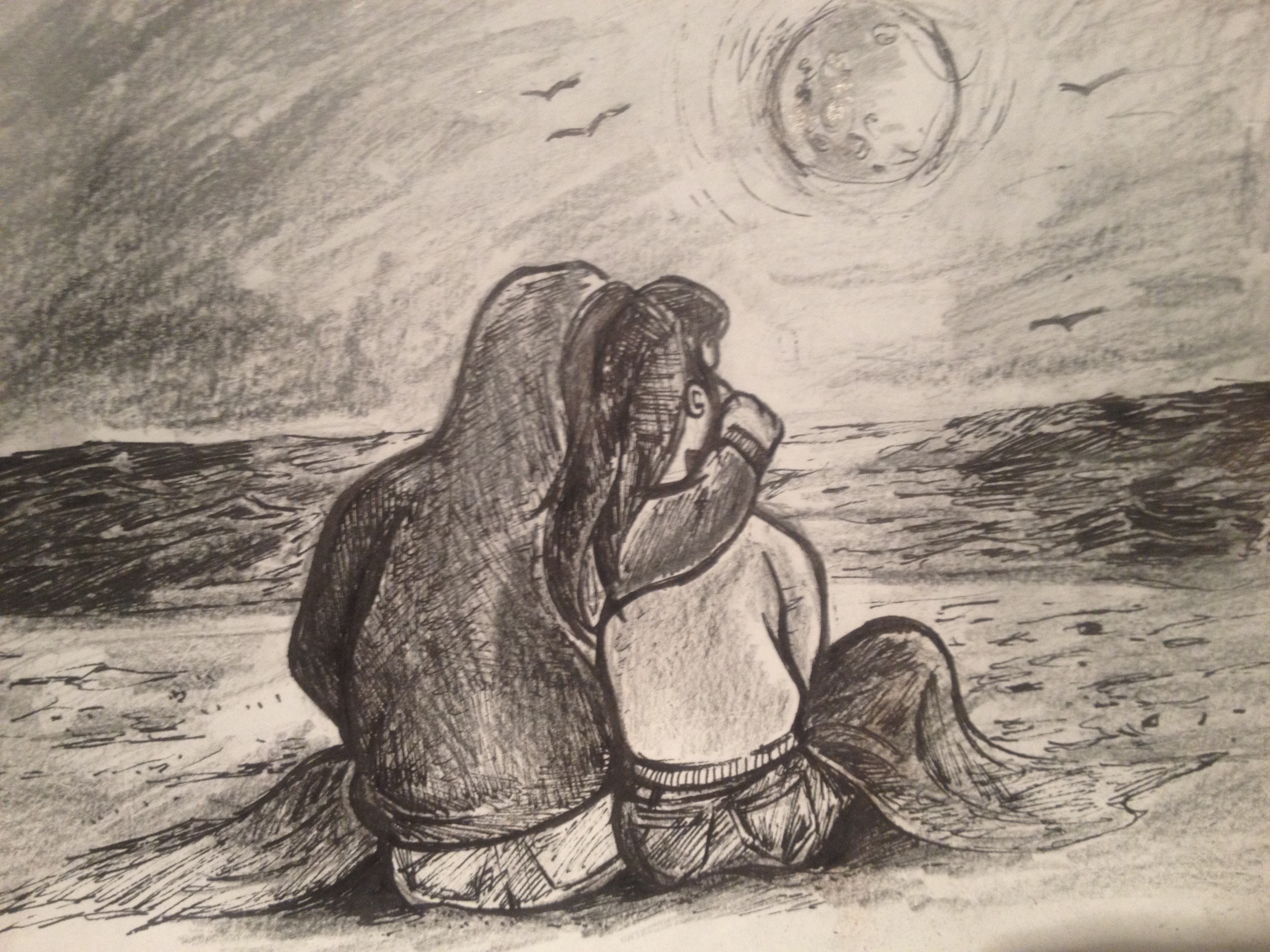 3264x2448 Year In Sketches Goodnight Moon - Sketch Of Night