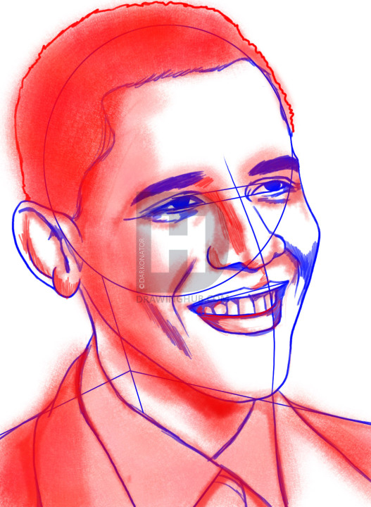 527x720 How To Draw Barack Obama, Step By Step, Drawing Guide, By - Sketch Of Obama