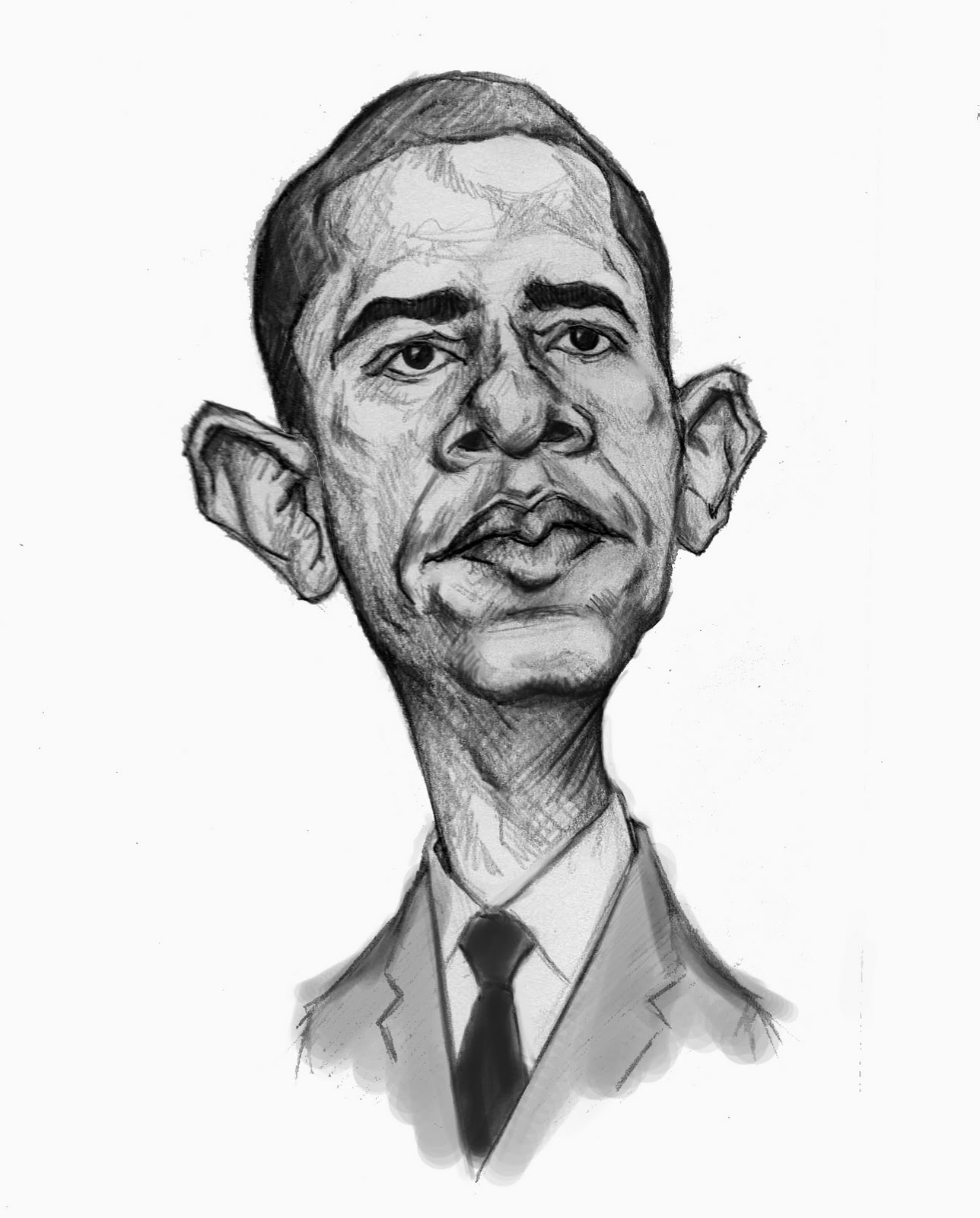 1288x1600 Jason Horning Art Obama Sketch - Sketch Of Obama