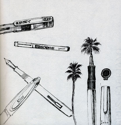 415x428 Sketching Pens Janet Takahashi - Sketch Of Pen