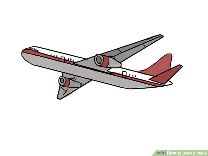 728x546 4 Ways To Draw A Plane - Sketch Of Plane