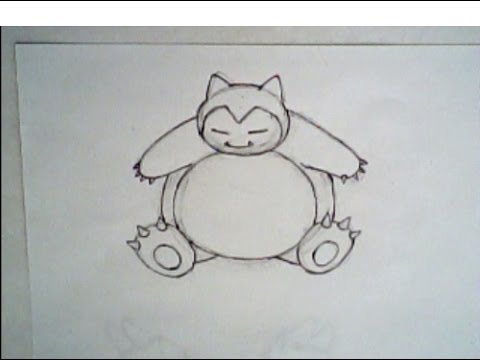 480x360 How To Draw Snorlax From Pokemon (Step By Step Drawing) - Sketch Of Pokemon