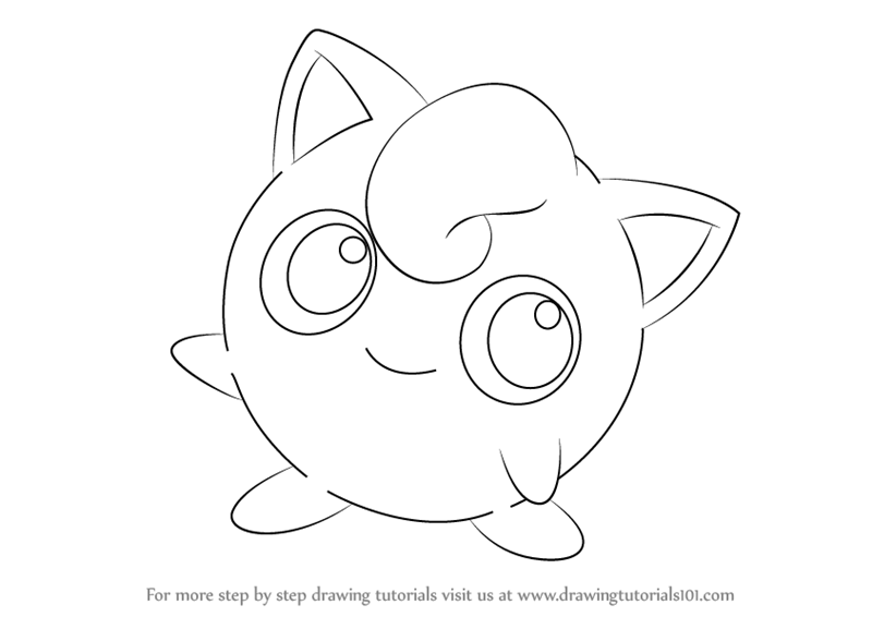 800x566 Learn How To Draw Jigglypuff From Pokemon (Pokemon) Step By Step - Sketch Of Pokemon