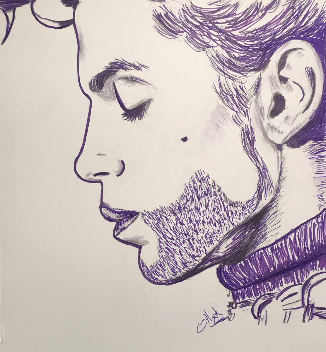 1113x1200 Jason Hightower On Twitter My Drawing Of Prince. - Sketch Of Prince