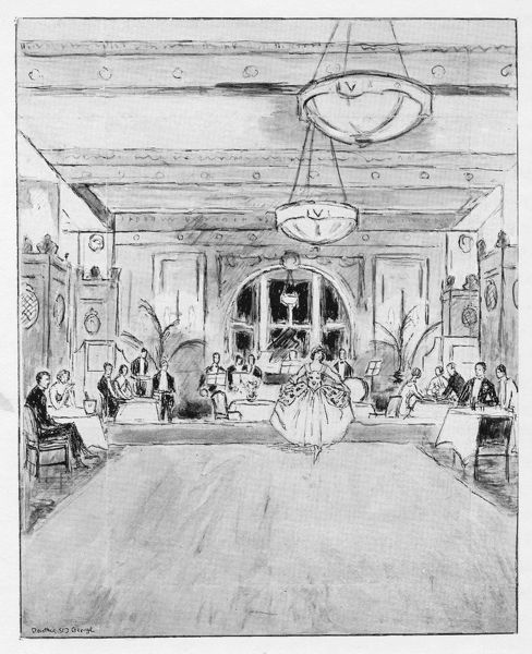 488x600 Sketch Of The Interior Of Verreys Restaurant, 1926 - Sketch Of Restaurant