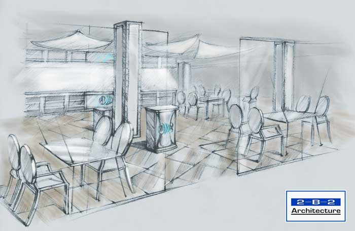 700x456 Sketchbook By 2 B 2 Architecture - Sketch Of Restaurant