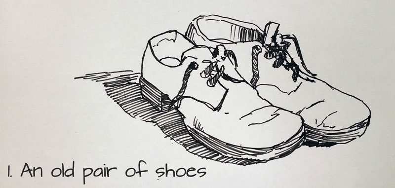 Sketch Of Shoes