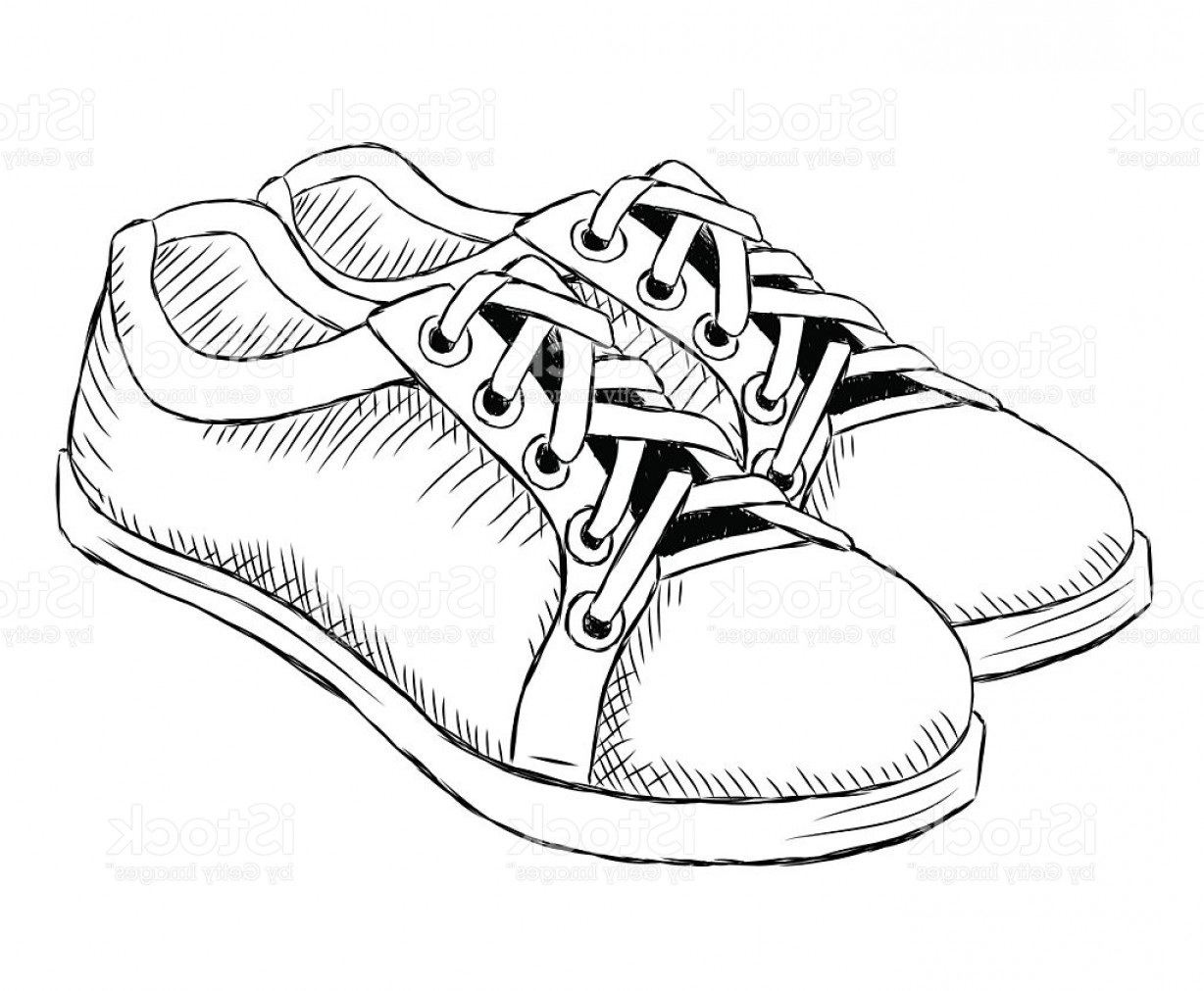 Sketch Of Shoes at PaintingValley.com | Explore collection of Sketch Of ...