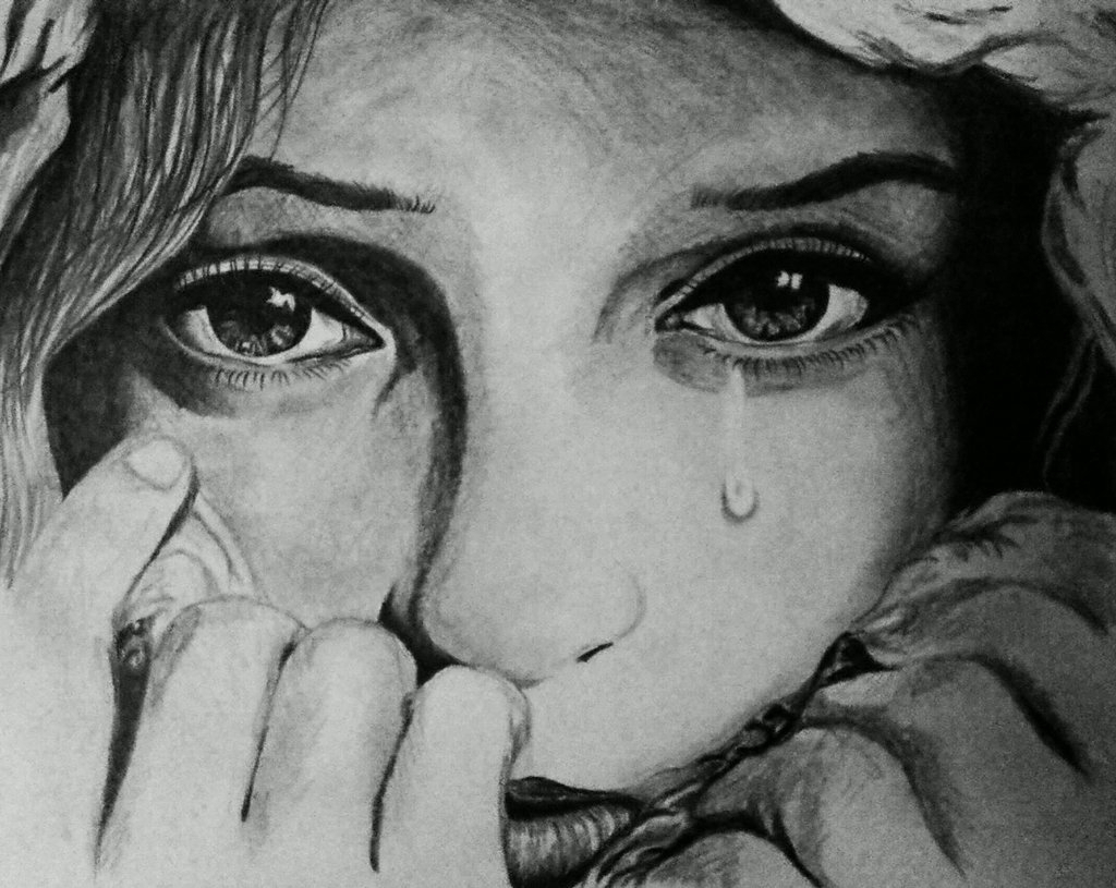 Sketch Of Someone Crying at Explore collection of