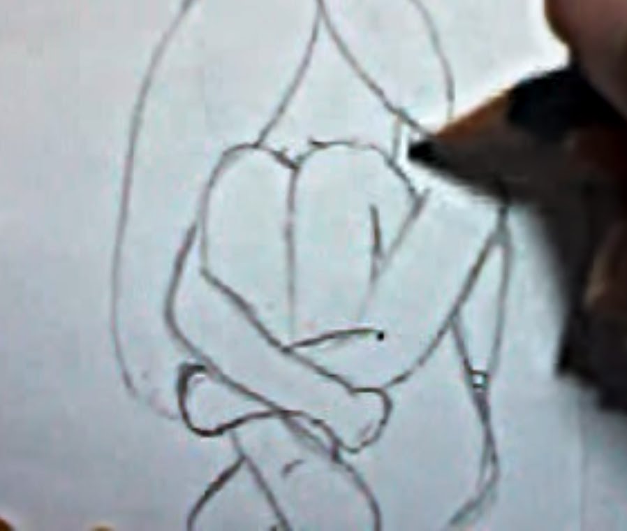 898x760 How To Draw Girl Crying Sketch - Sketch Of Someone Crying