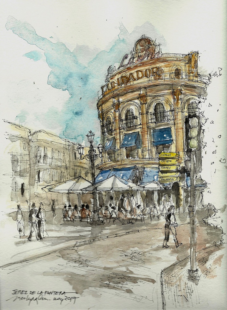 750x1024 Jerez, Spain A Sketch By Merlynalim, May 2017 Mer.loves.to - Sketch Of Spain