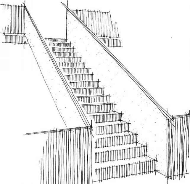 642x621 Perspective Drawing Of Staircase - Sketch Of Stairs