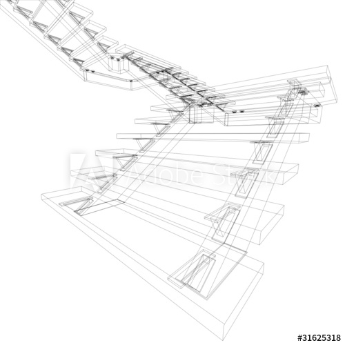 Sketch Of Stairs at PaintingValley.com | Explore collection of Sketch ...