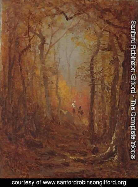 445x600 Sanford Robinson Gifford - Sketch Of The Woods