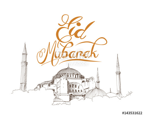 500x401 Hand Drawn Sketch Of The World Famous Blue Mosque In Istanbul With - Sketch Of The World