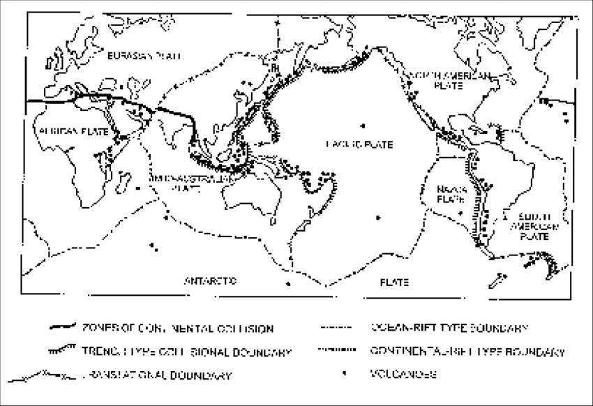 850x582 A Sketch Map Of The World Showing Distribution Of Plates Of - Sketch Of The World