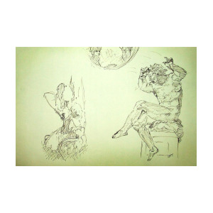 300x300 Agony And Atlas Sketch Of Him Throwing The World Onto Her As He - Sketch Of The World