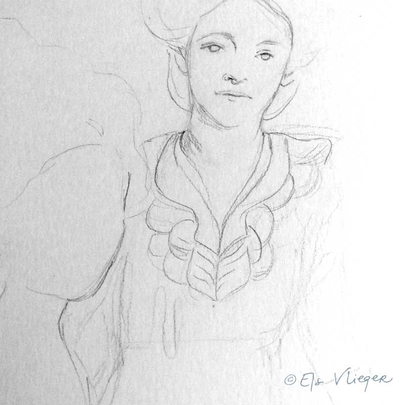 800x800 The Two Sisters Els Vlieger - Sketch Of Two Sisters