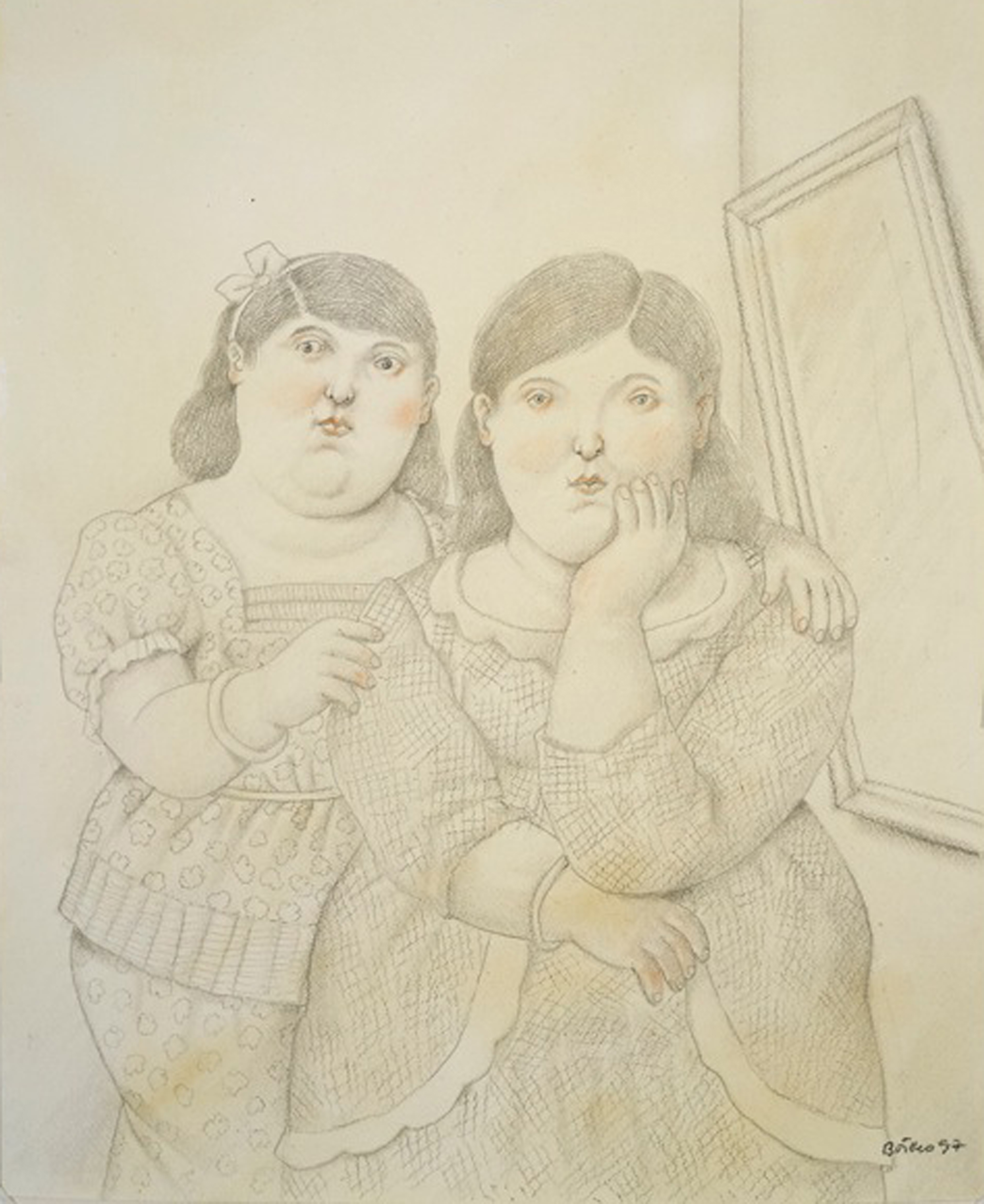 3543x4335 Two Sisters - Sketch Of Two Sisters