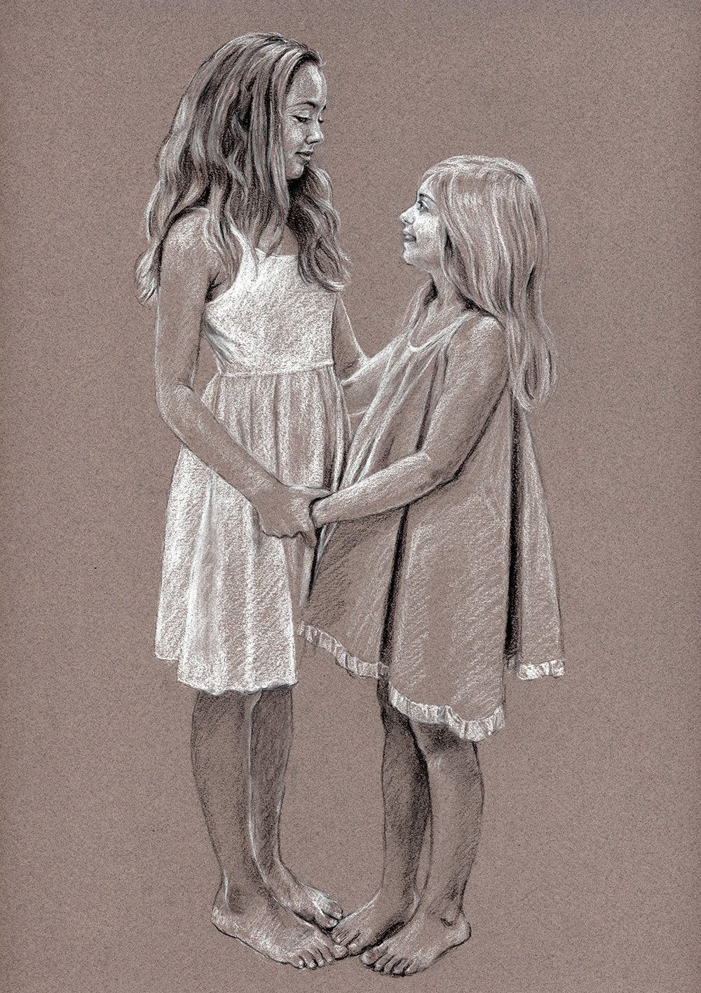 Sketch Of Two Sisters at Explore collection of