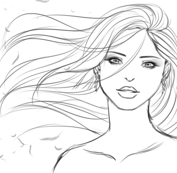 600x588 Wind - Sketch Of Wind