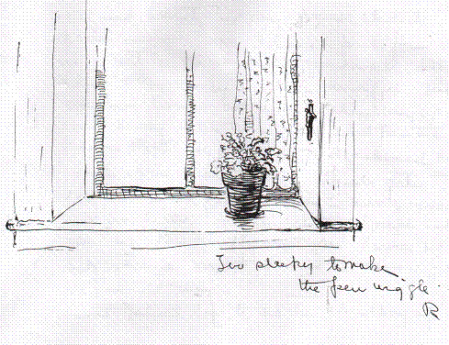 449x345 Window Paintings, Robert Strong Woodward, Painter Of New England - Sketch Of Window