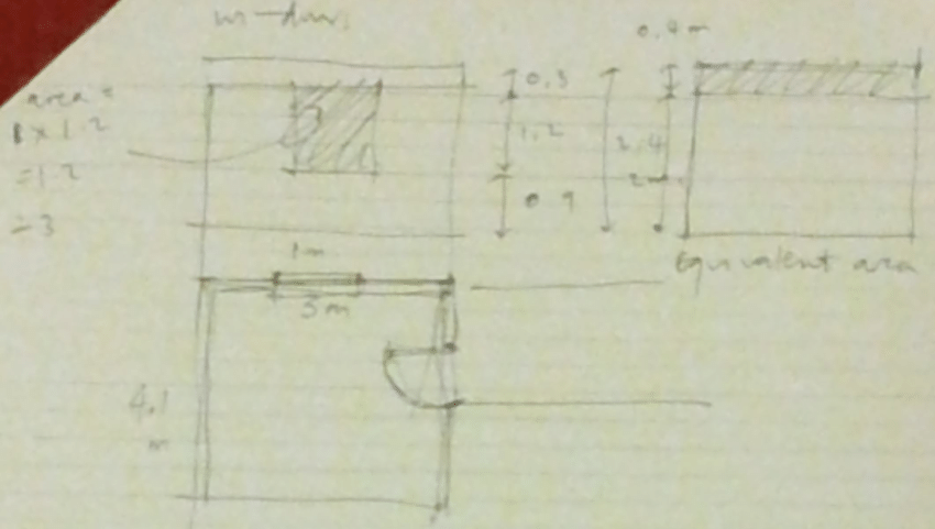 850x481 Base Station Sketch Of Window Area Input Into Ebenergy Software - Sketch Of Window