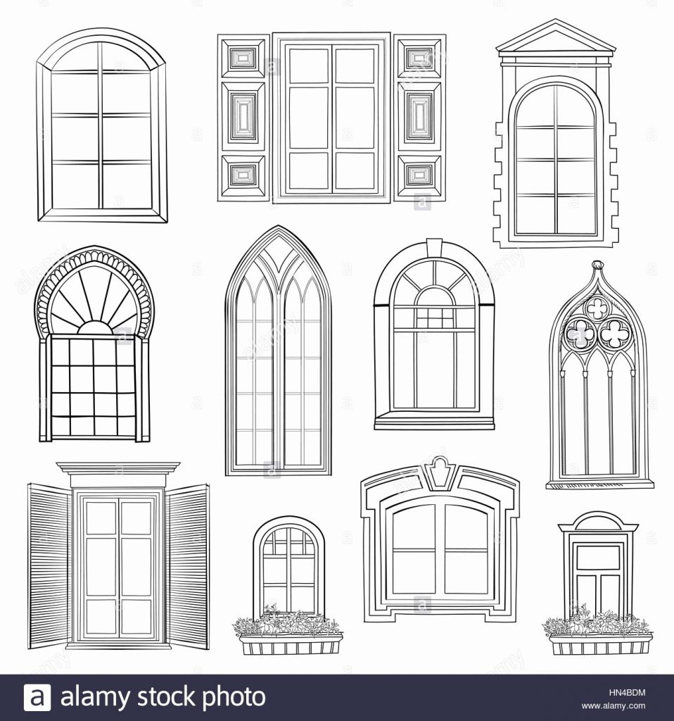 958x1024 Best Of 30 Window Sketch - Sketch Of Window